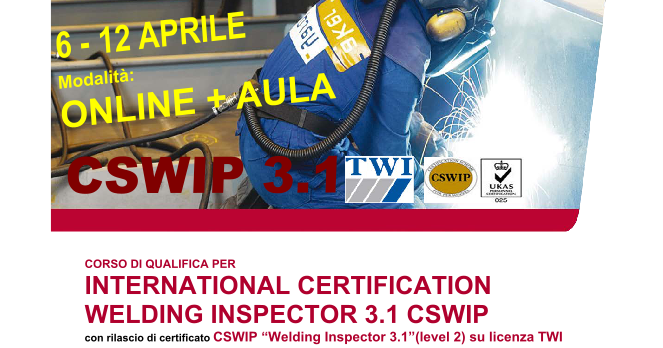 corso welding inspector ispettore di saldatura